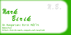 mark birik business card